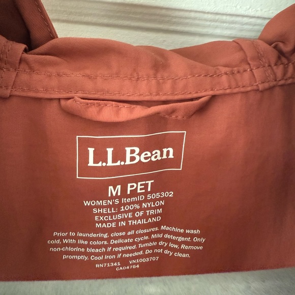 L.L.Bean Mountain Classic Anorak Colorblock Pullover Jacket - Rust, Pink & Olive - Picture 4 of 7
